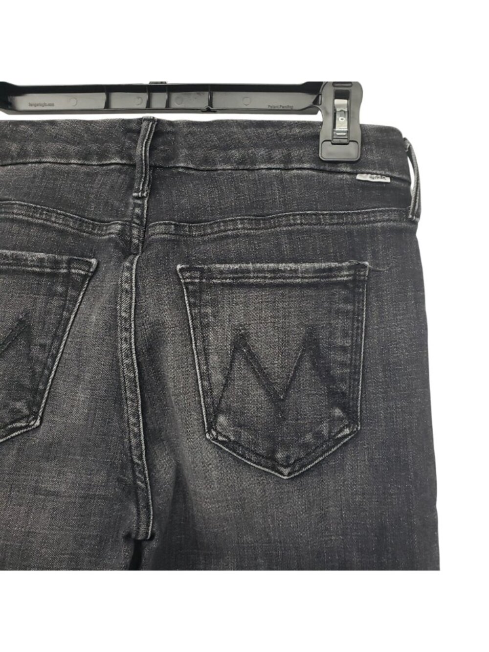 Mother The Looker Ankle Fray $208 Stargazing Faded Black Raw Hem Jeans 27 - Picture 8 of 14